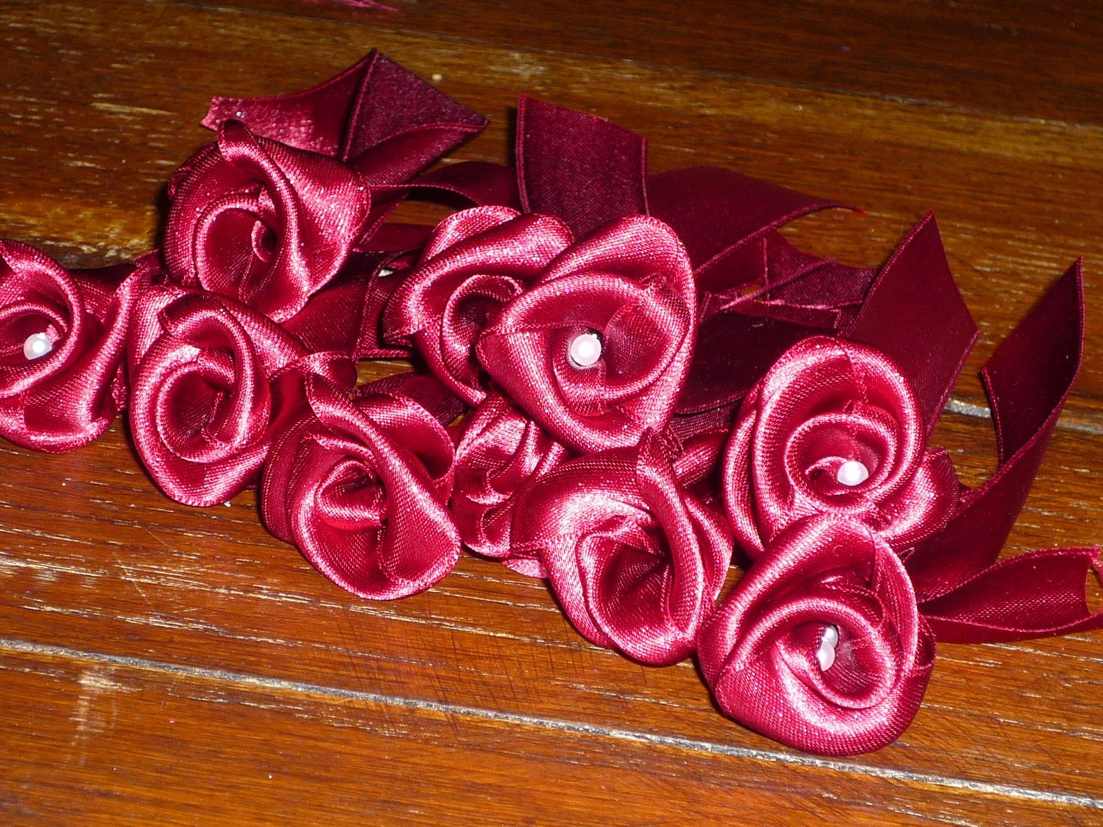 Rose en satin
